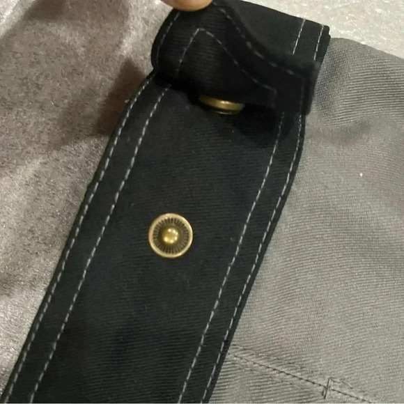 [L] Vtg Dickies Light Canvas Two Tone Workwear Industry Jacket trucker Barn Coat - Picture 5 of 14